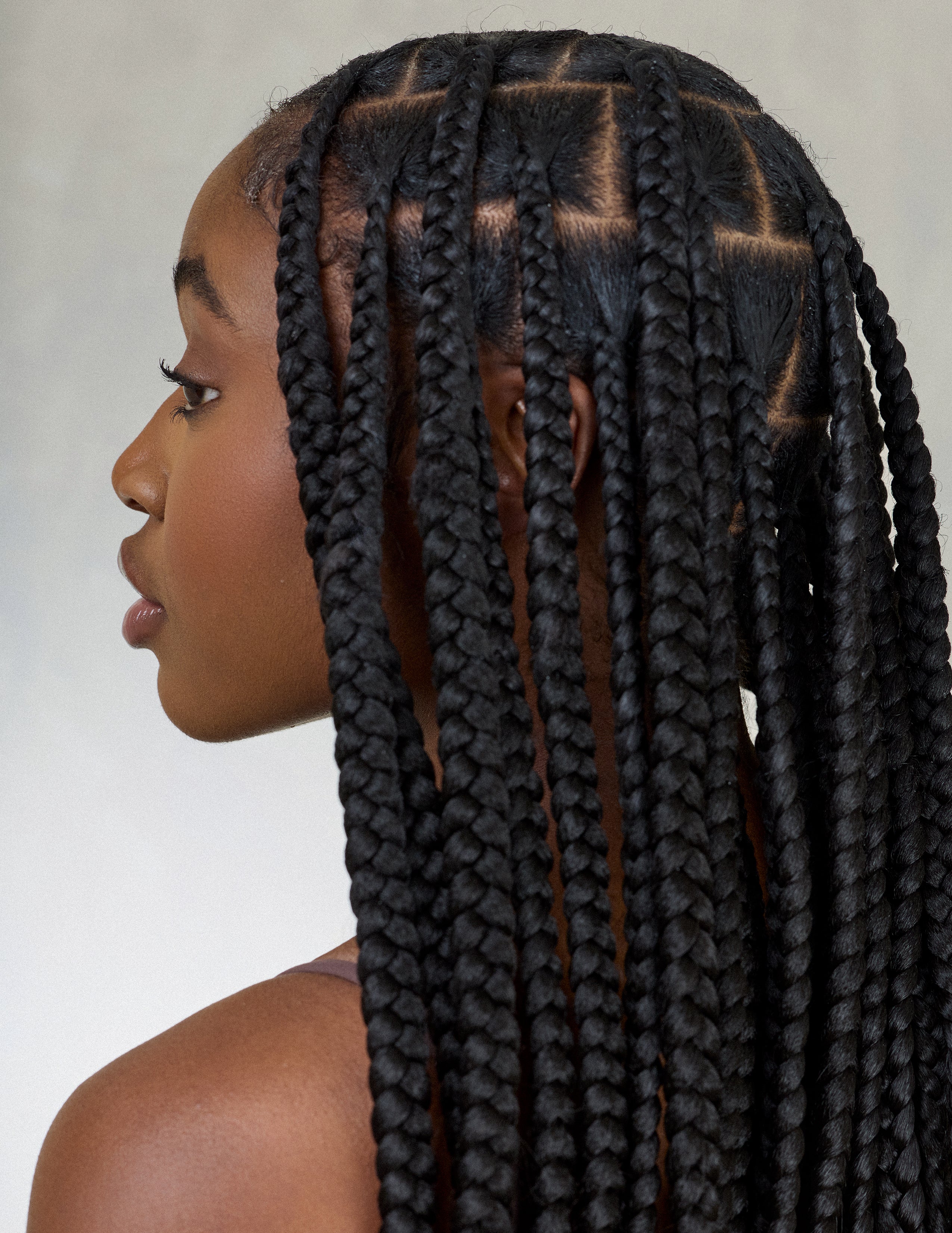 Large Knotless Braids