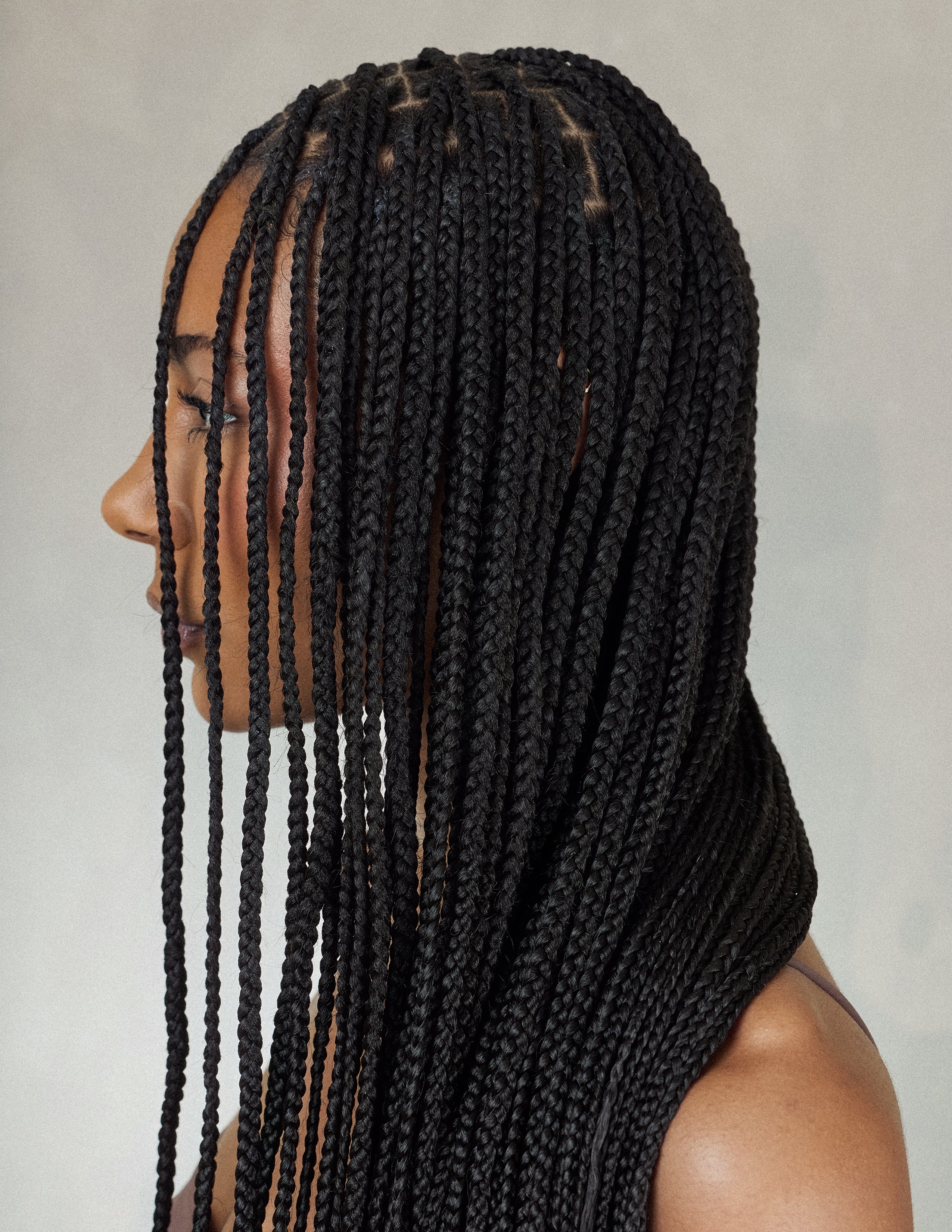 Traditional Small Knotless Braids (14 Rows)